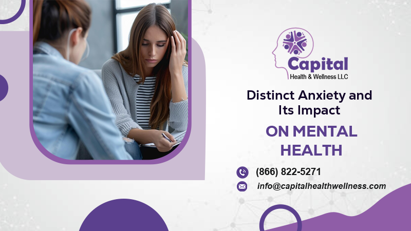 Distinct Anxiety and Its Impact on Mental Health